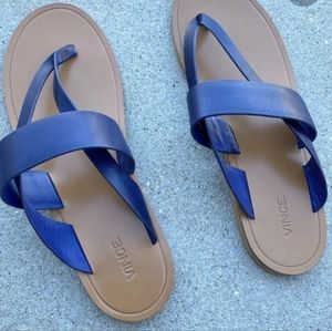 Vince Sandals Womens 39.5 Blue Flat Casual Sandals